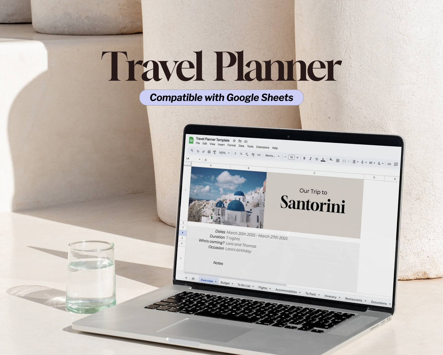 Travel Planner Template | Digital Trip Organizer